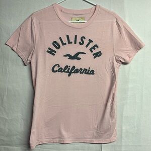 Hollister Men’s Pink Short Sleeve T-shirt Size Small